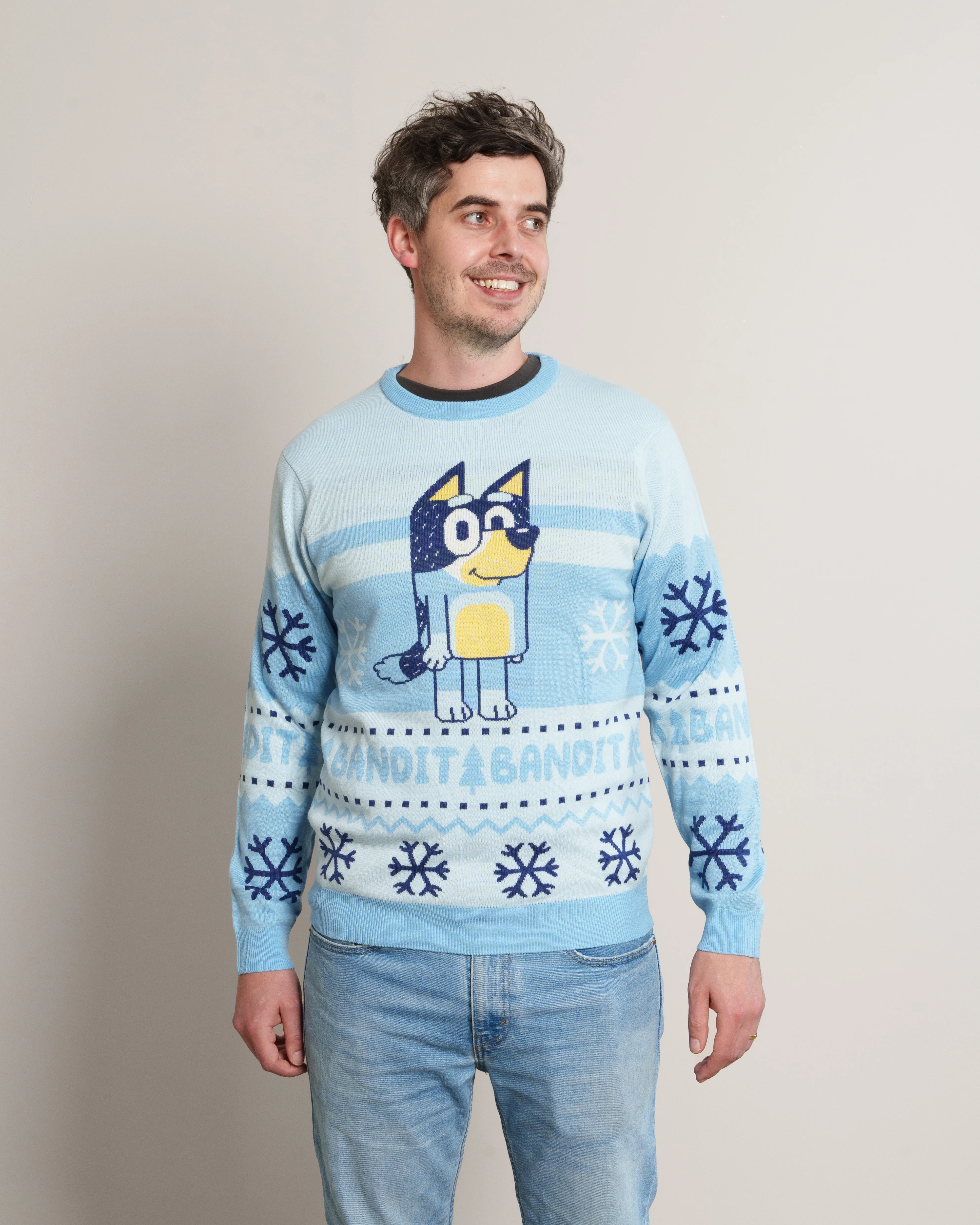 Bluey 'Bandit' Adults Knitted Christmas Jumper - Image 5