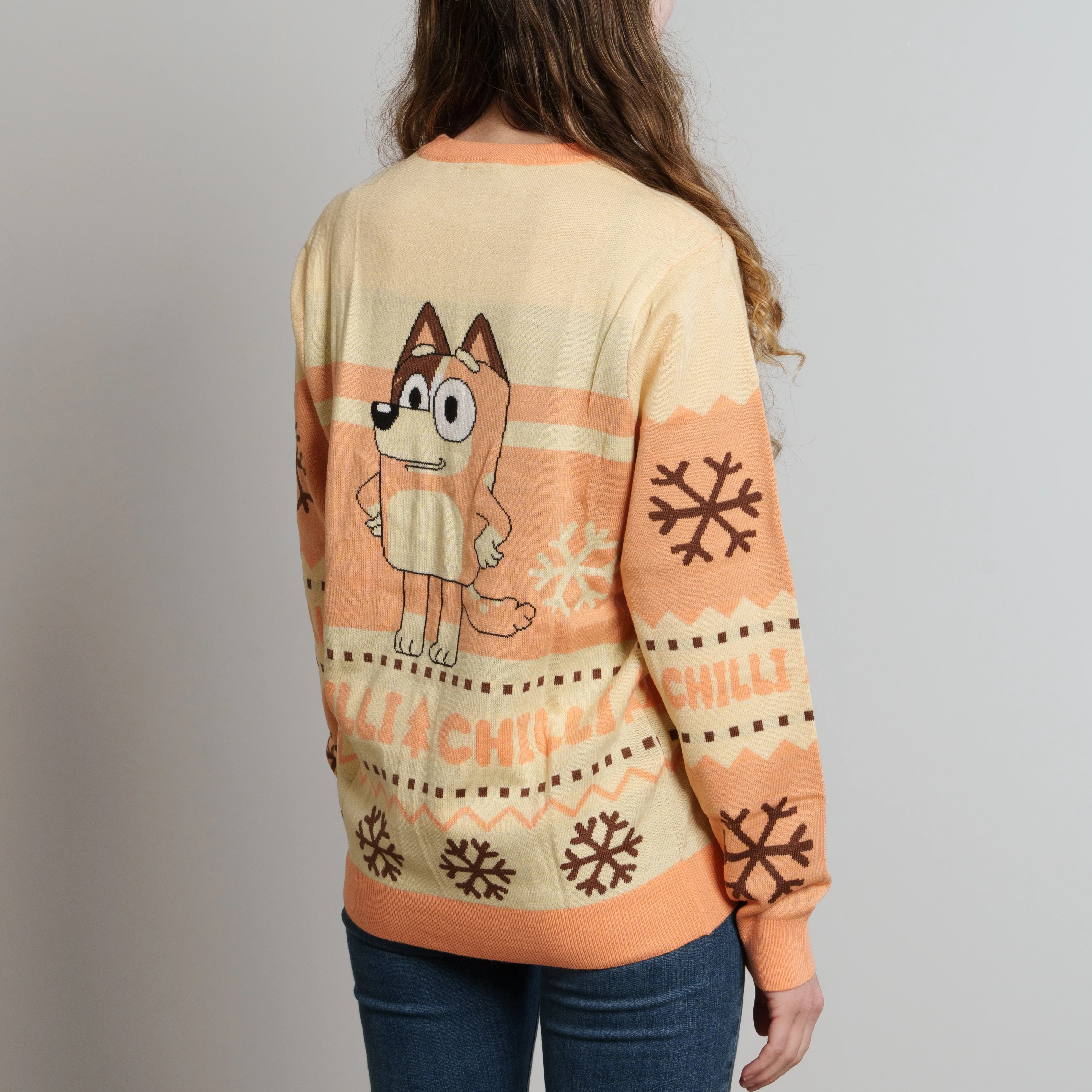 Bluey 'Chilli' Adults Knitted Christmas Jumper - Image 3