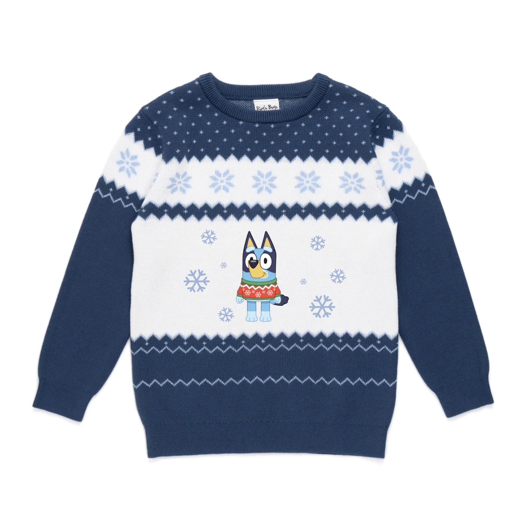 Personalised Bluey Kids' Knitted Christmas Jumper - Image 6