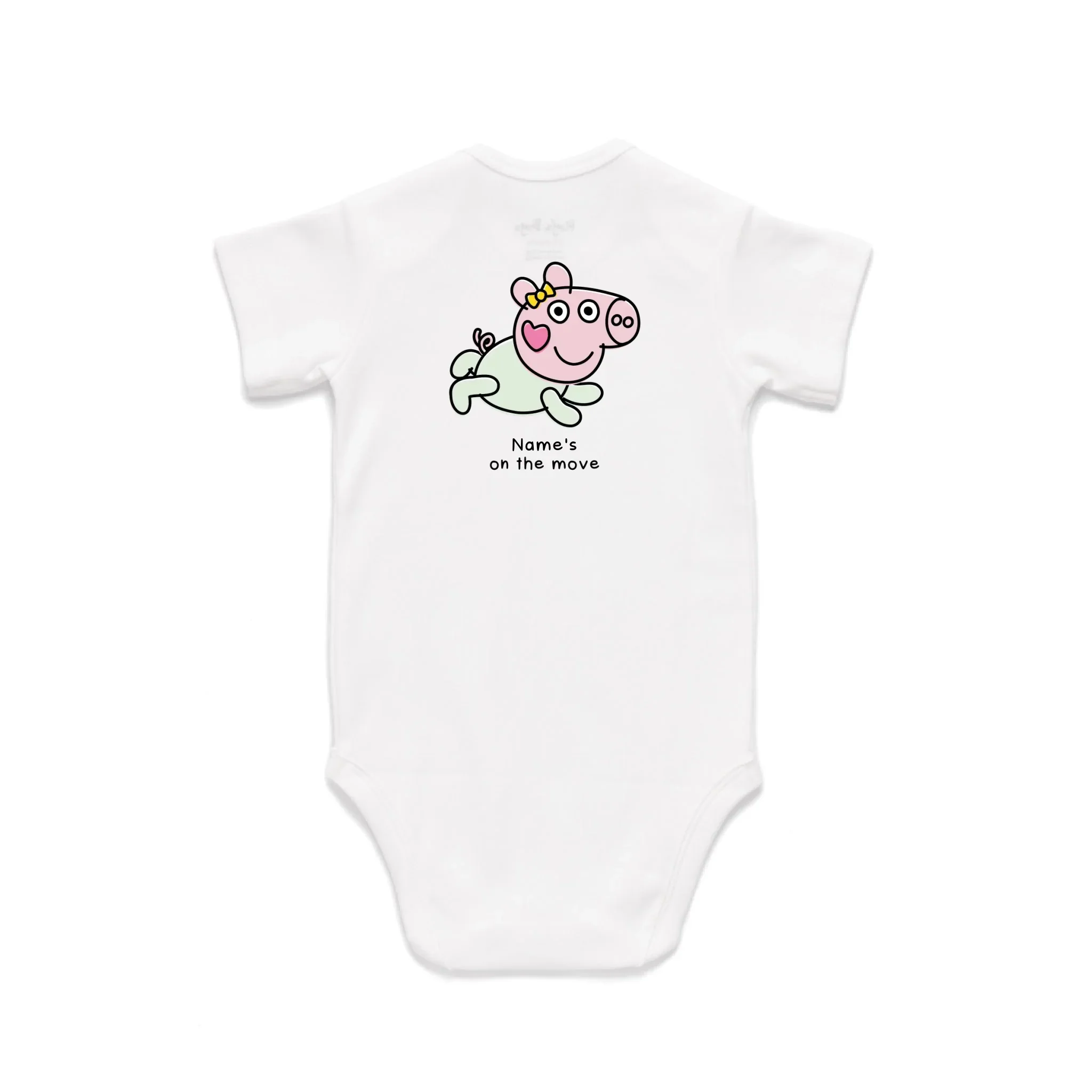Personalised Peppa Pig Mummy/Daddy's Little One Baby Short Sleeve Bodysuit - Image 3